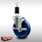 Service Caster 5'' SS Solid Poly Swivel 1-3/8'' Expanding Stem Caster with Brake SCC-SSEX20S514-SPUS-TLB-138 - alternate 2